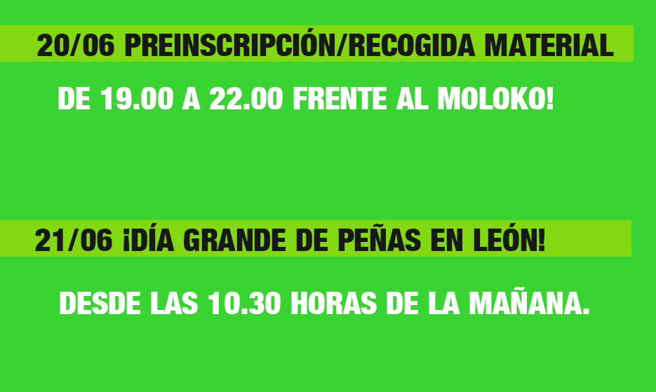 HORARIOS PEÑA MOLOKO LEON 2025